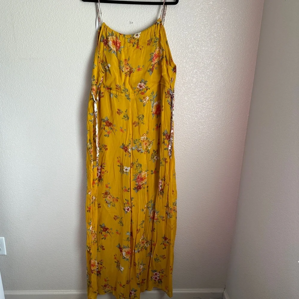 Free People Georgia Jumpsuit Sz Large Floral Print NWT‎